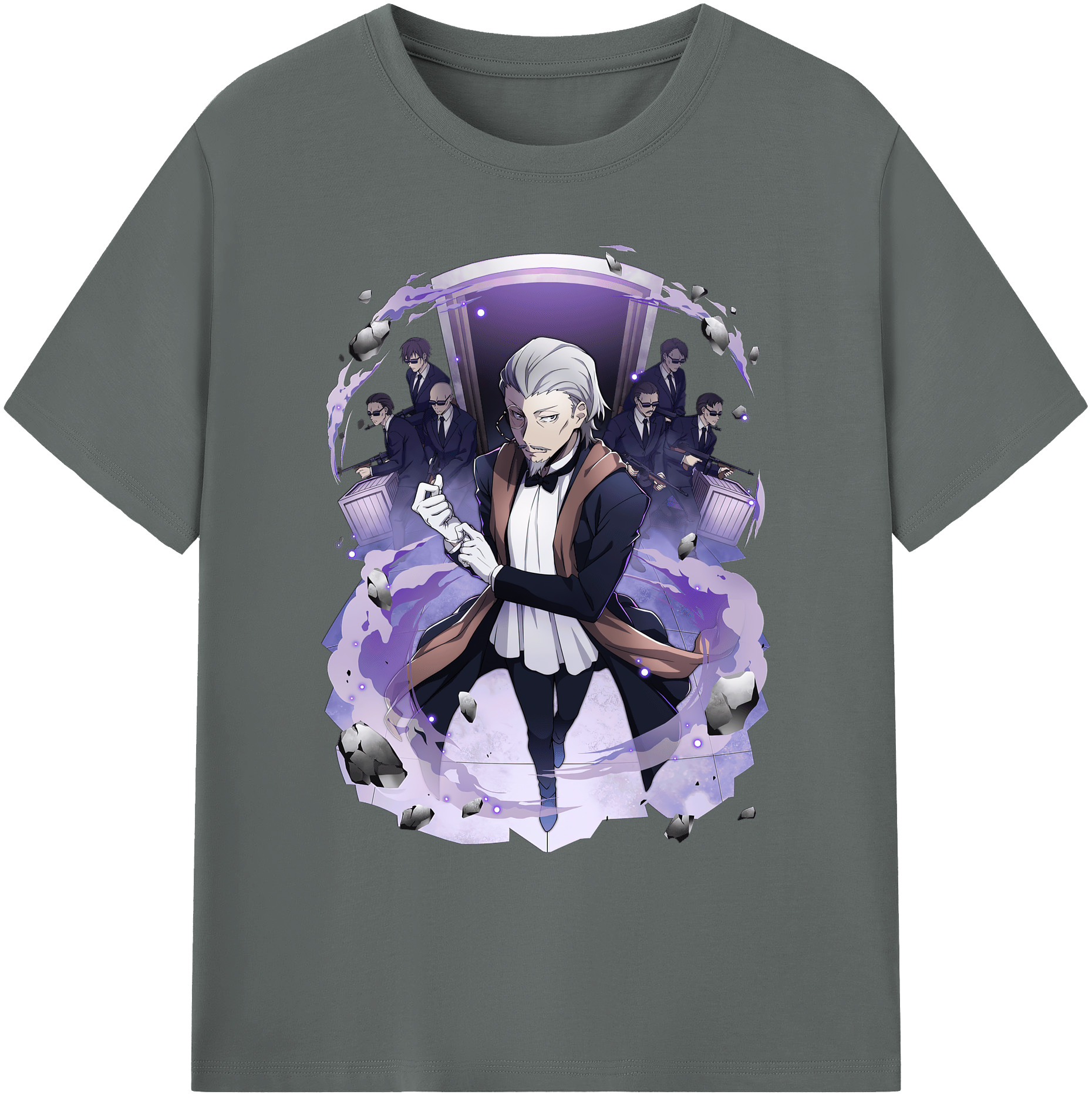 （画像用） 文豪ストレイドッグス Bungo Stray Dogs 綿100％ メンズ半袖Tシャツ｜肌触りやわらか＆通気性